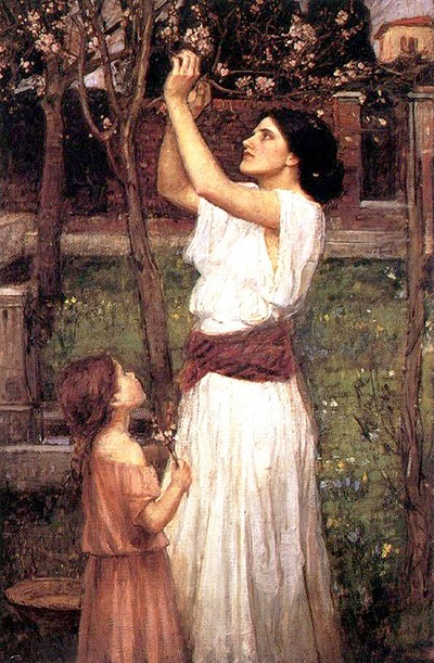 Gathering Around Blossoms John William Waterhouse